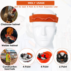 Aolamegs sweatband with hook loop closure for easy replacement.