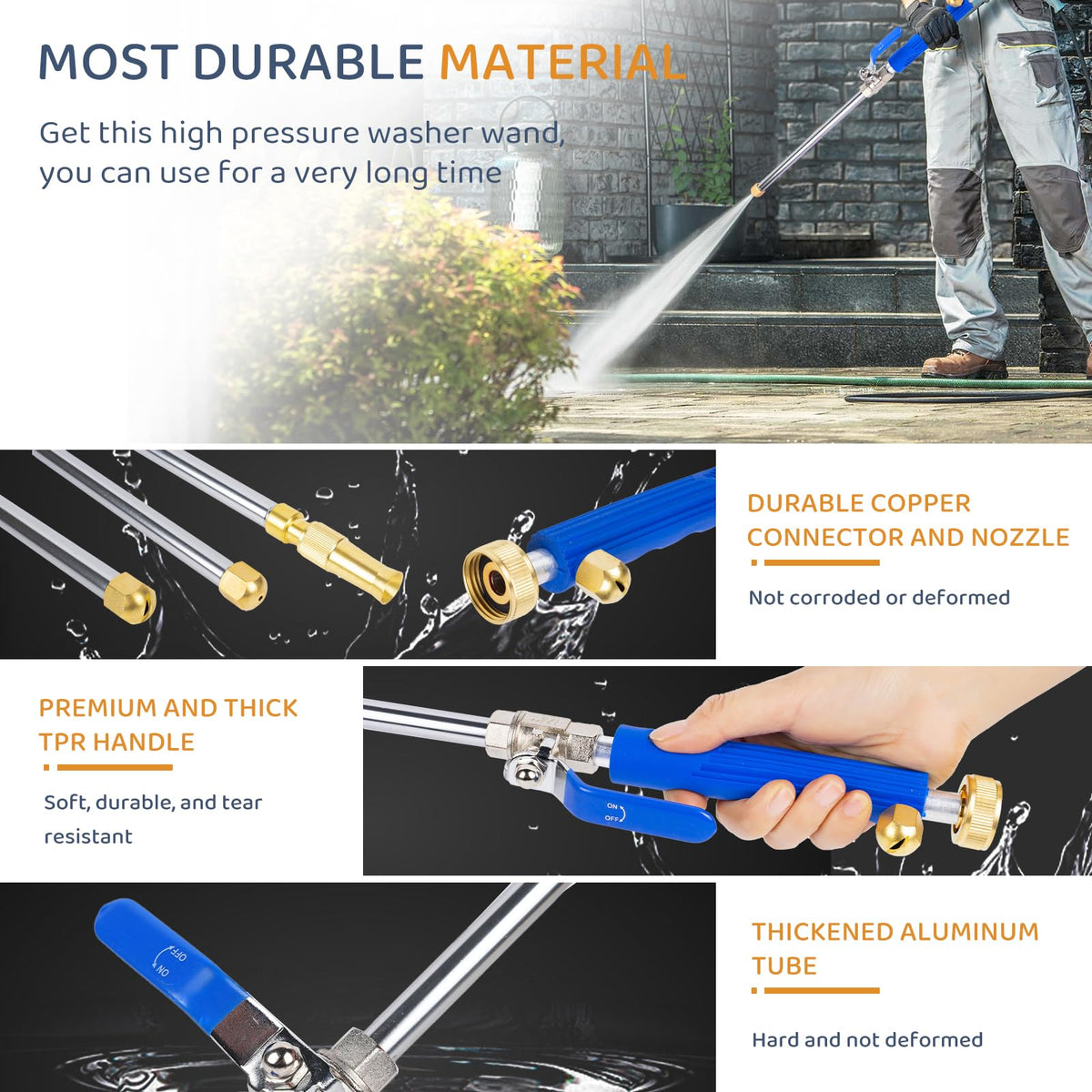 Aoleever adjustable twist nozzle demonstrating precise water control.