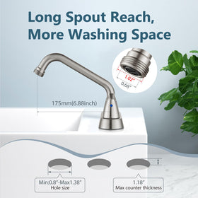 Aolemi 360-degree swivel spout reaches all areas of the sink