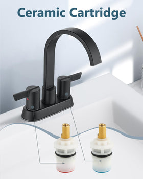 Aolemi 4-inch centerset design on a standard sink setup