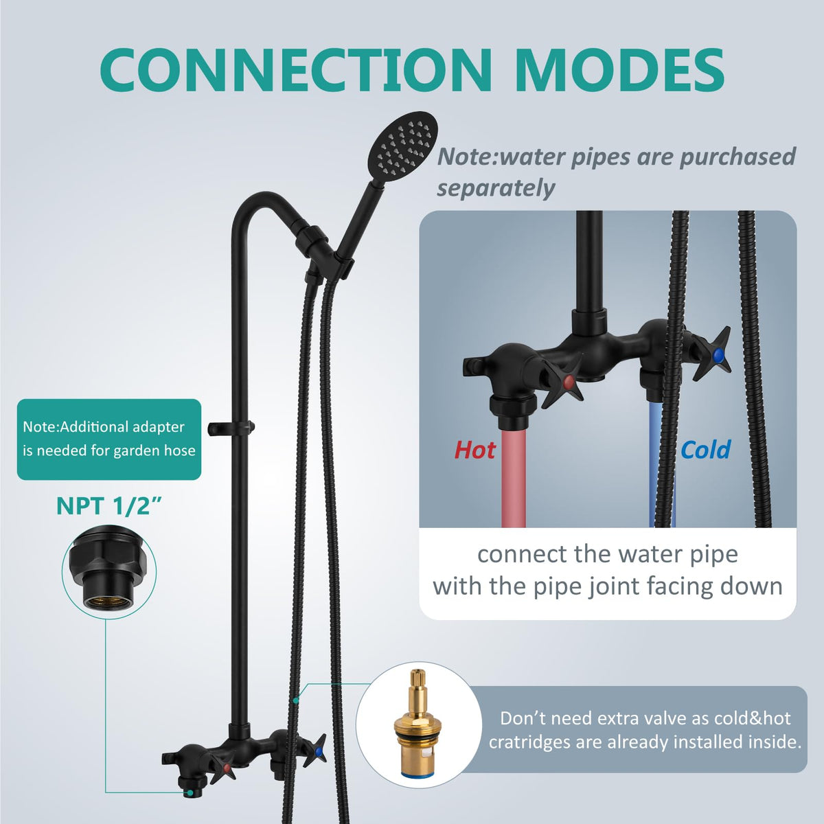 Aolemi 6-inch center spacing matches standard plumbing for easy installation.