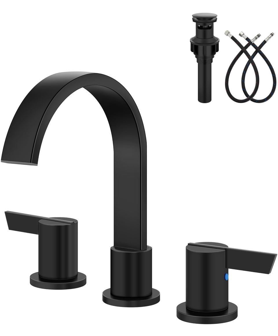 Aolemi 3-hole 8-inch waterfall faucet with smooth water flow