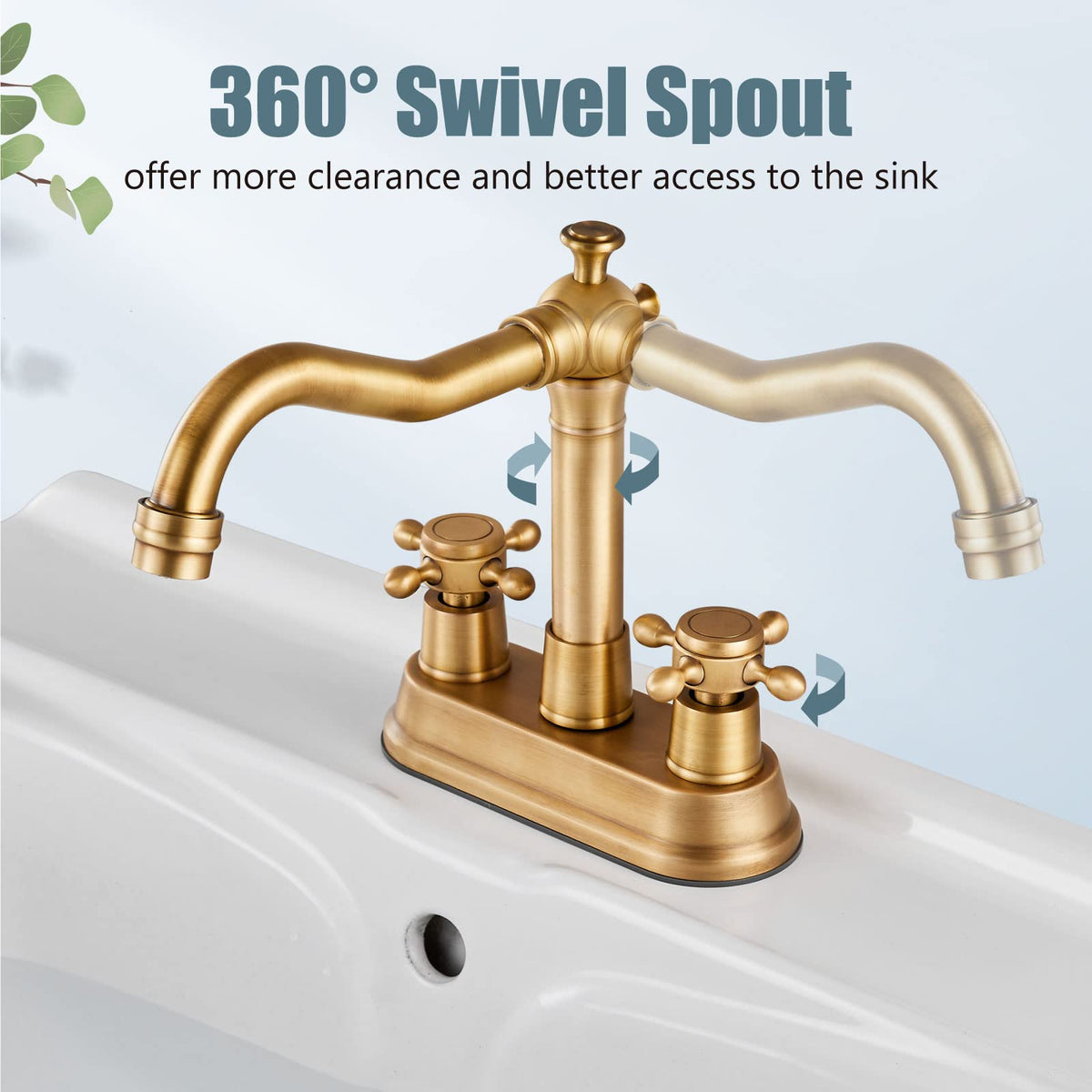 Aolemi brass and stainless steel construction ensures durable bathroom use.
