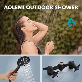 Aolemi brass mixing valve highlights durable, weather-ready design suitable for exposed outdoor use.