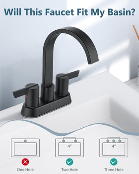 Aolemi centerset bathroom faucet assembly ready for installation