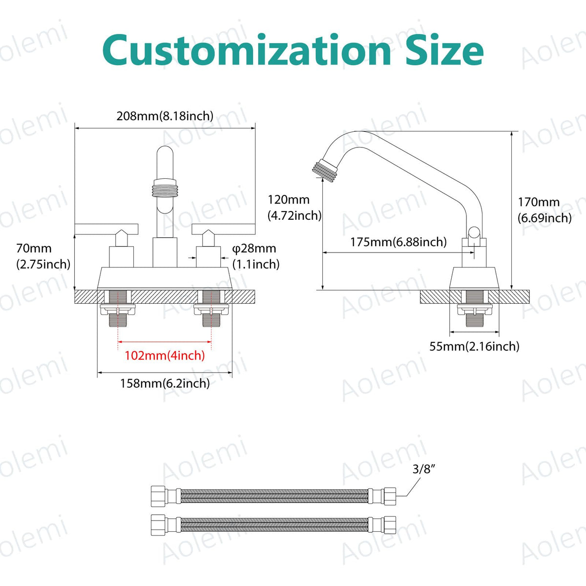 Aolemi ceramic cartridge for smooth operation and leak resistance