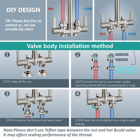 Aolemi complete installation accessories simplify setup for quick outdoor shower use.
