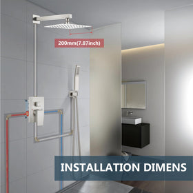 Aolemi complete shower faucet set in brushed nickel for a cohesive upgrade