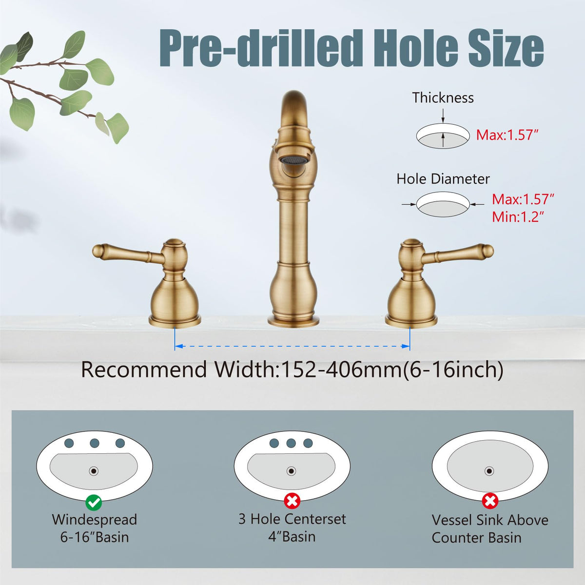 Aolemi double lever handles provide easy, ergonomic control during daily use.