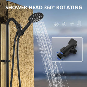 Aolemi dual-handle ceramic cartridge ensures smooth temperature control outdoors.