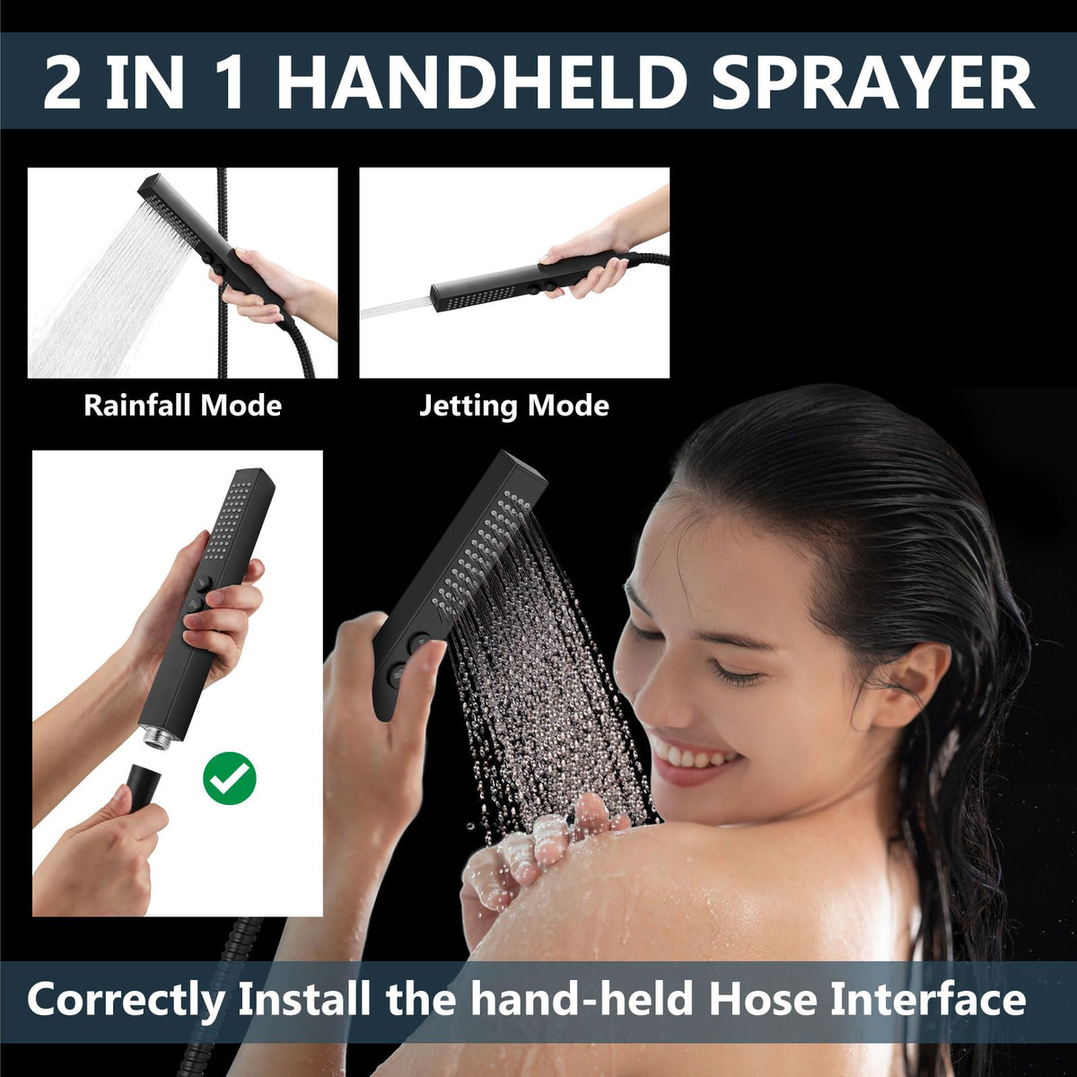 Aolemi handheld spray offers flexible personal washing and cleaning options.