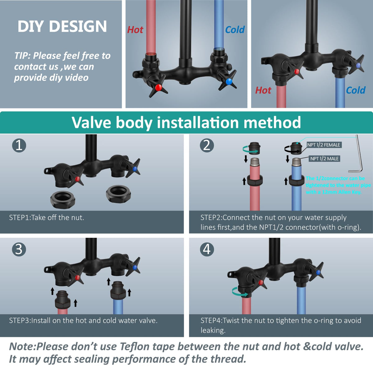 Aolemi installation kit included ensures quick, hassle-free outdoor shower setup.