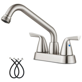 Aolemi laundry sink faucet with 4-inch centerset and swivel spout for versatile cleaning
