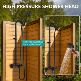 Aolemi matte black finish provides a modern look that withstands sun and rain.