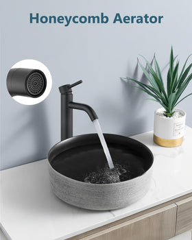 Aolemi vessel faucet with single-handle control for easy temperature adjustment