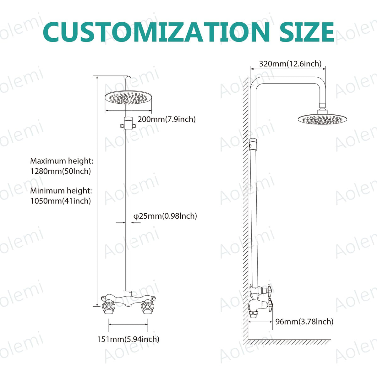 Dual-handle controls provide precise hot and cold water adjustment.
