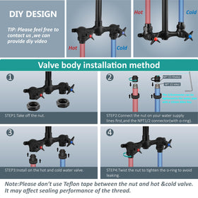 Aolemi dual-handle cross control for precise temperature and flow.