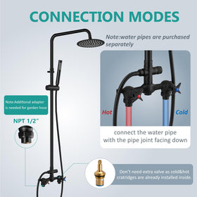 Aolemi upward/downward installation design accommodates diverse plumbing layouts.