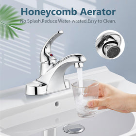 Aolemi pop-up drain assembly included for streamlined sink drainage.