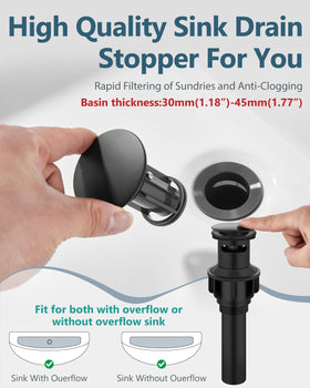 Aolemi pop-up drain with overflow included in the package