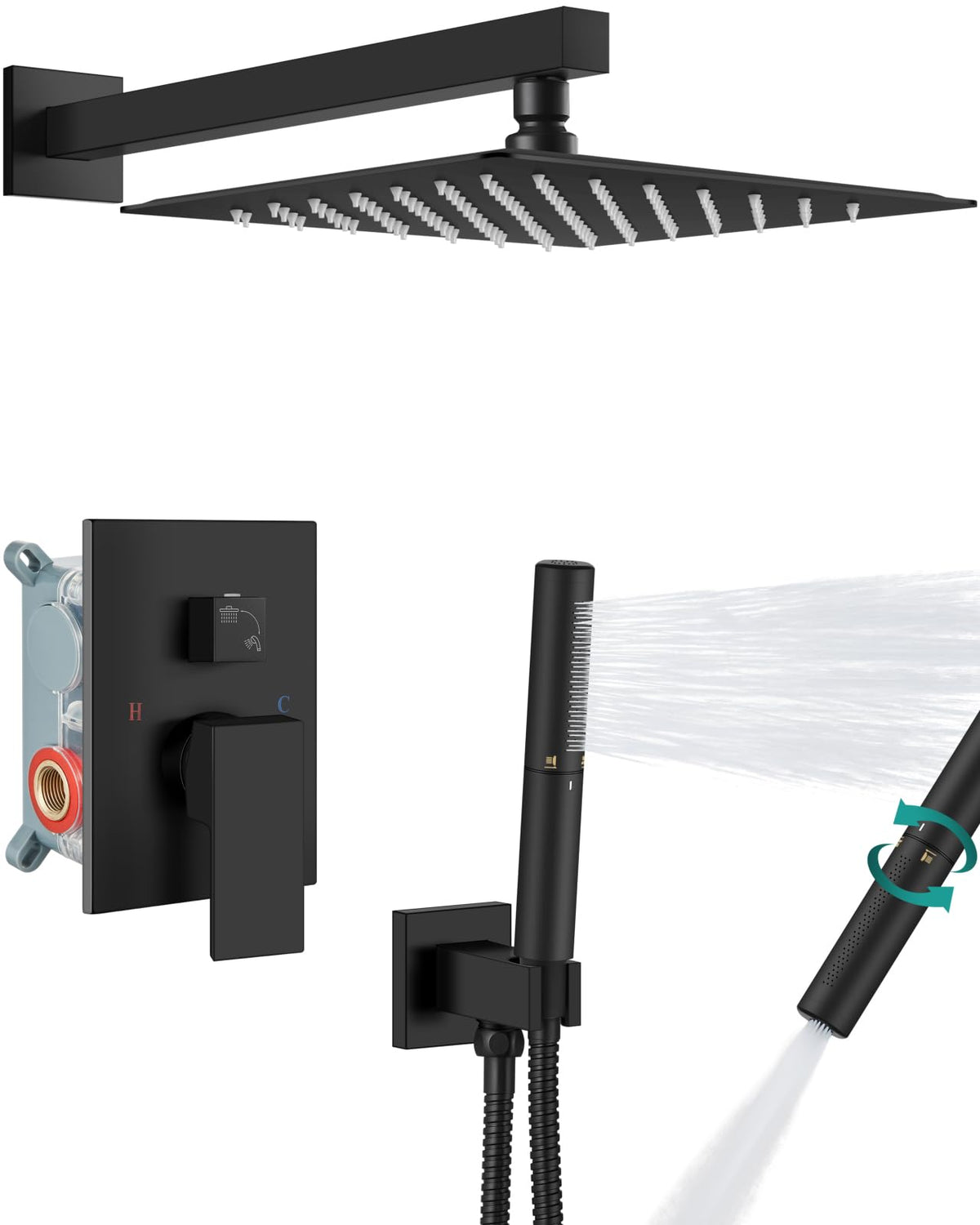 Aolemi rainhead shower for powerful flow in low-pressure homes