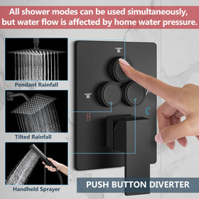 Aolemi 6-inch wall shower head provides efficient body rinsing and fast coverage.