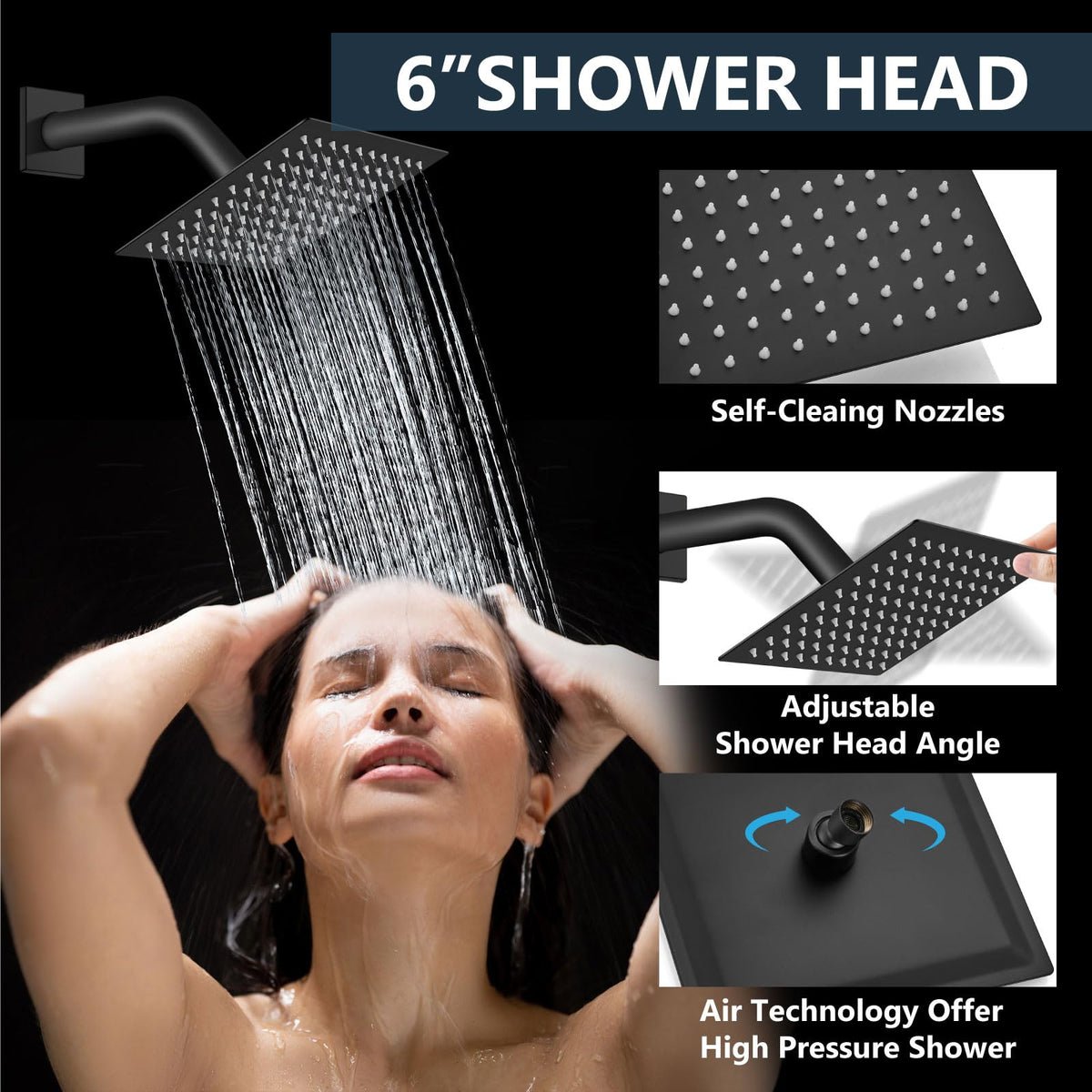 Aolemi flexible shower hose extends reach for easy rinsing and cleaning.