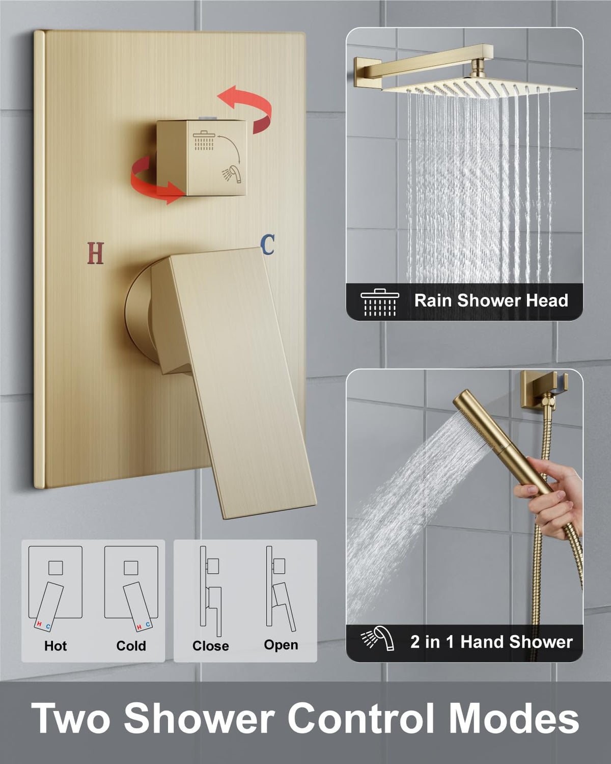 Aolemi shower hose provides reliable reach for thorough rinsing.