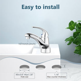 Aolemi single-handle control delivers smooth temperature and flow adjustments.