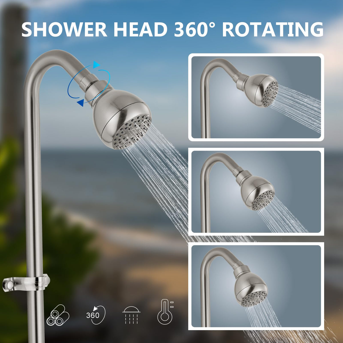 Aolemi two-handle temperature control lets precise hot and cold mixing.