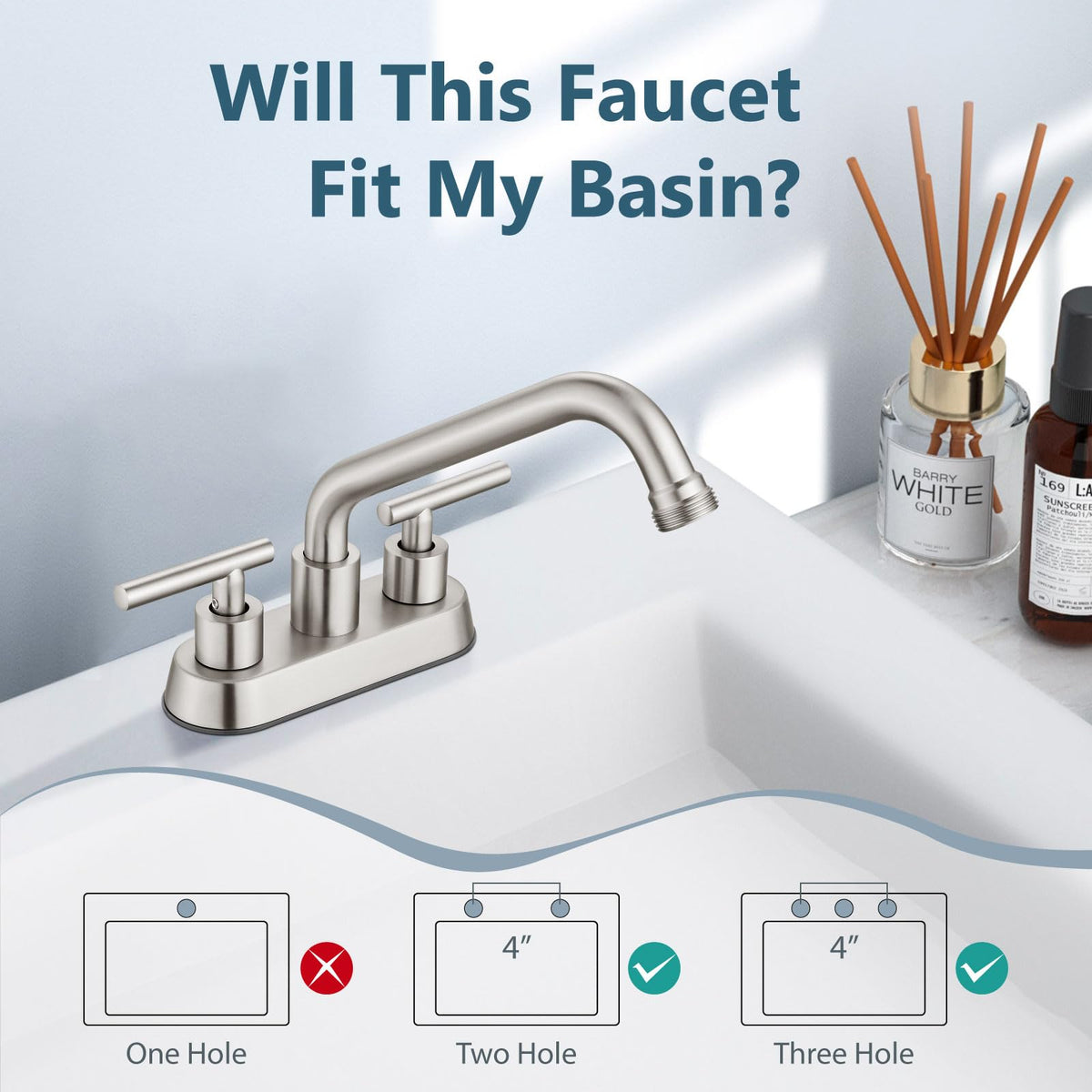 Aolemi utility sink faucet with 3-4 NPT thread end for hose connections