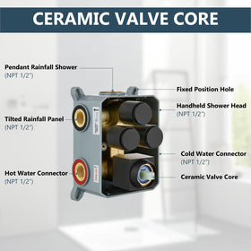 Aolemi valve body in brass ensures durable water control and longevity.