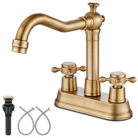 Aolemi vintage 4-inch centerset spout for versatile reach and easy cleaning.