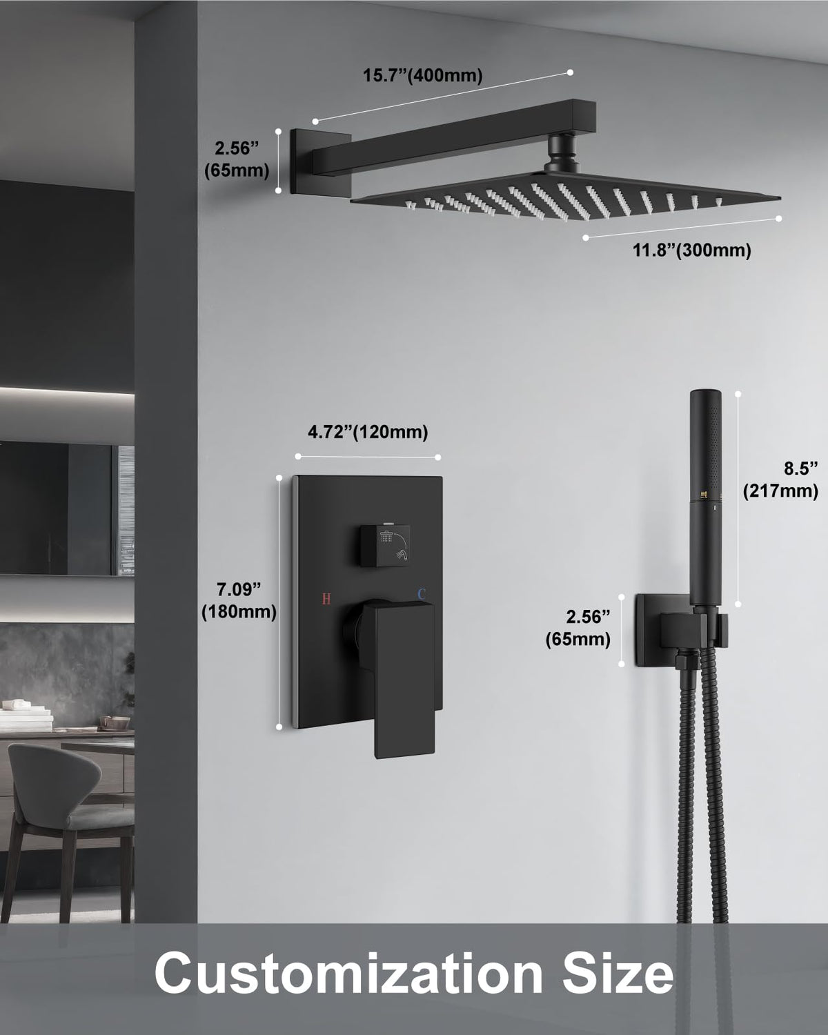 Aolemi 1.46 GPM flow supports efficient shower performance