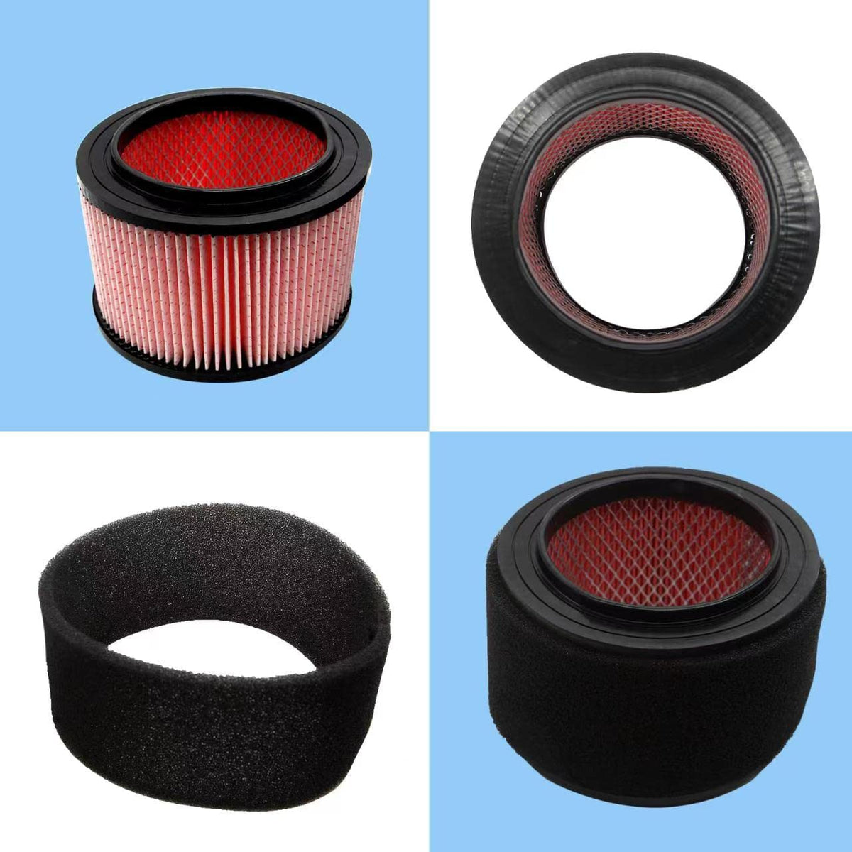 Aolleteau filter pack showing both vacuum and foam filters.