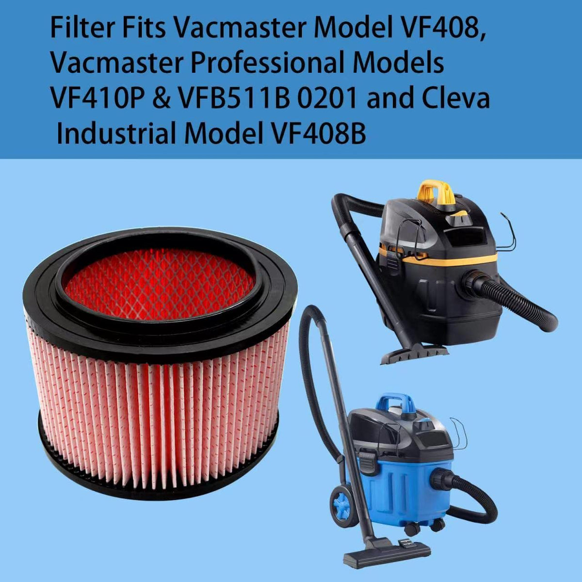 Aolleteau foam filter for VF408 enables washable, reusable filtration.