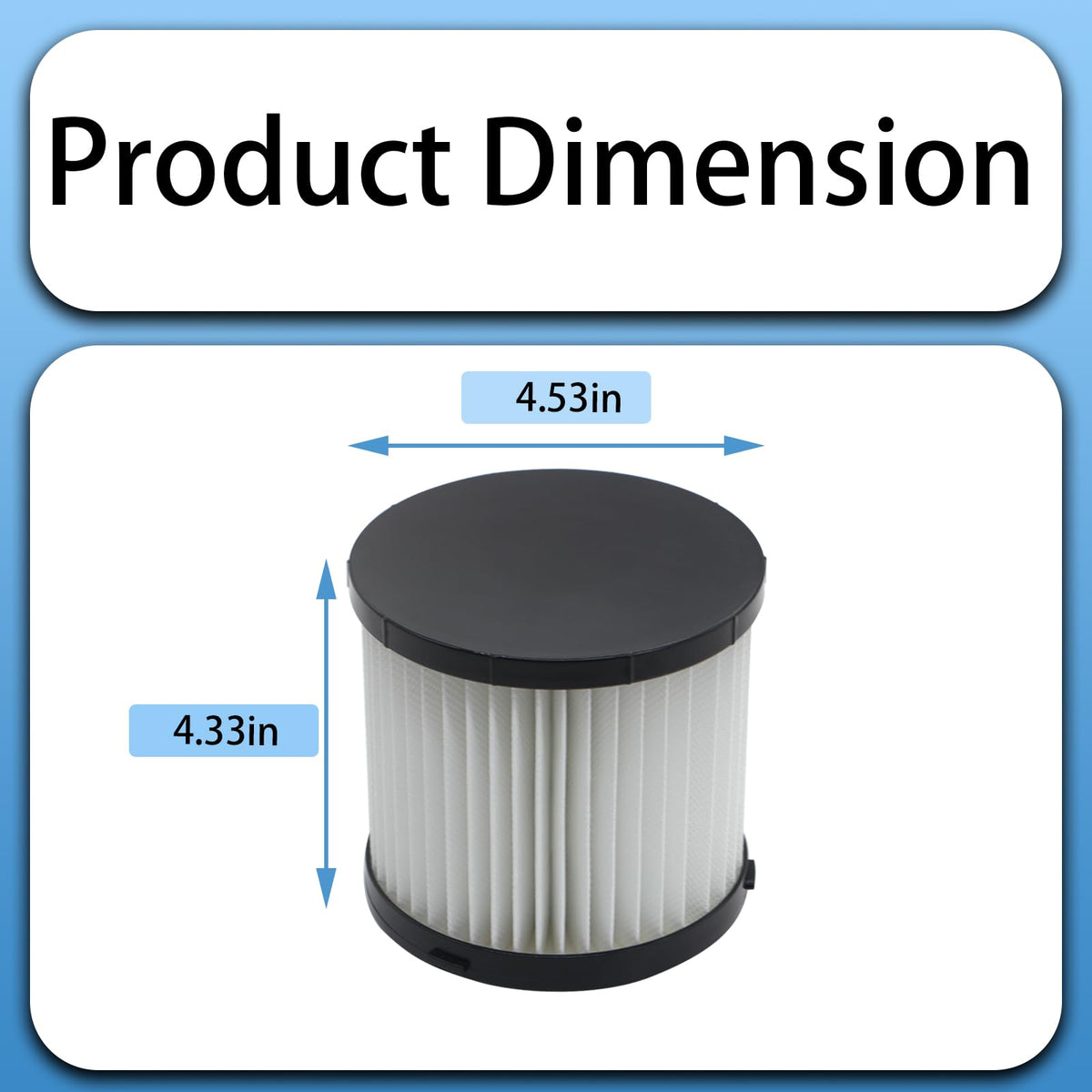 Aolleteau HEPA filter fits HART HPWD01B for versatile compatibility