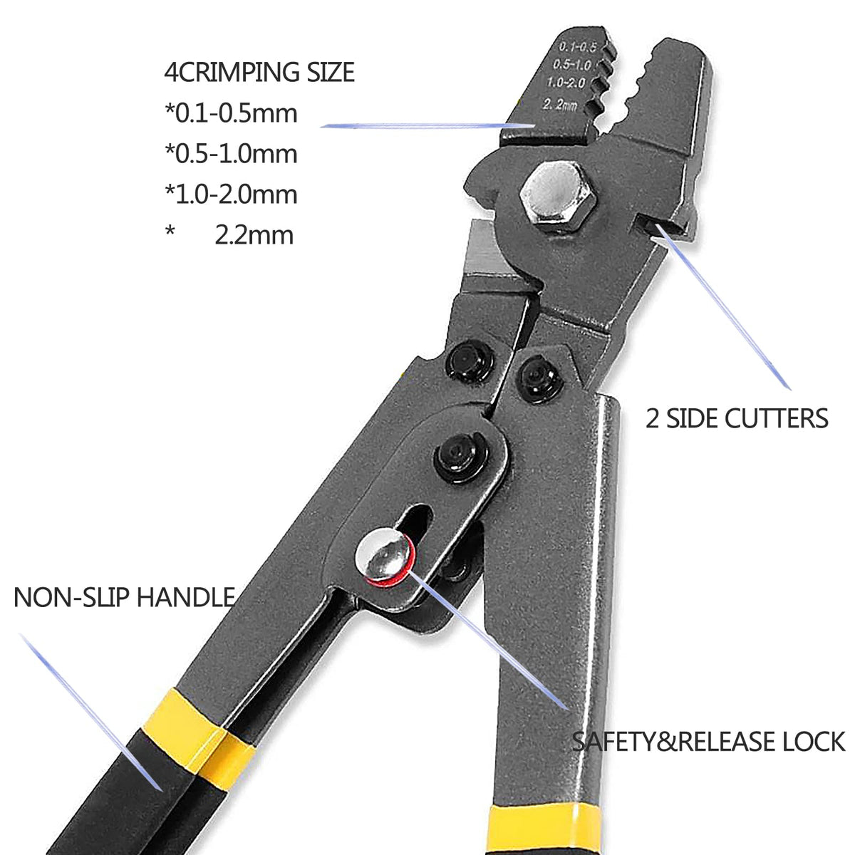 AOOCY crimping tool handle with oxidized aluminum finish for secure grip