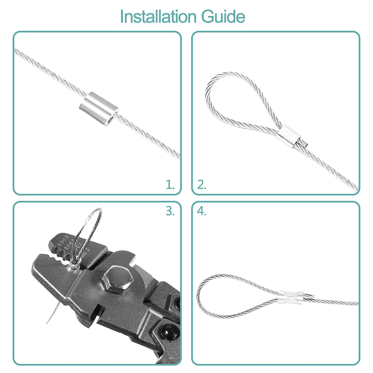 AOOCY wire rope crimping tool with TEFLON coating resists corrosion