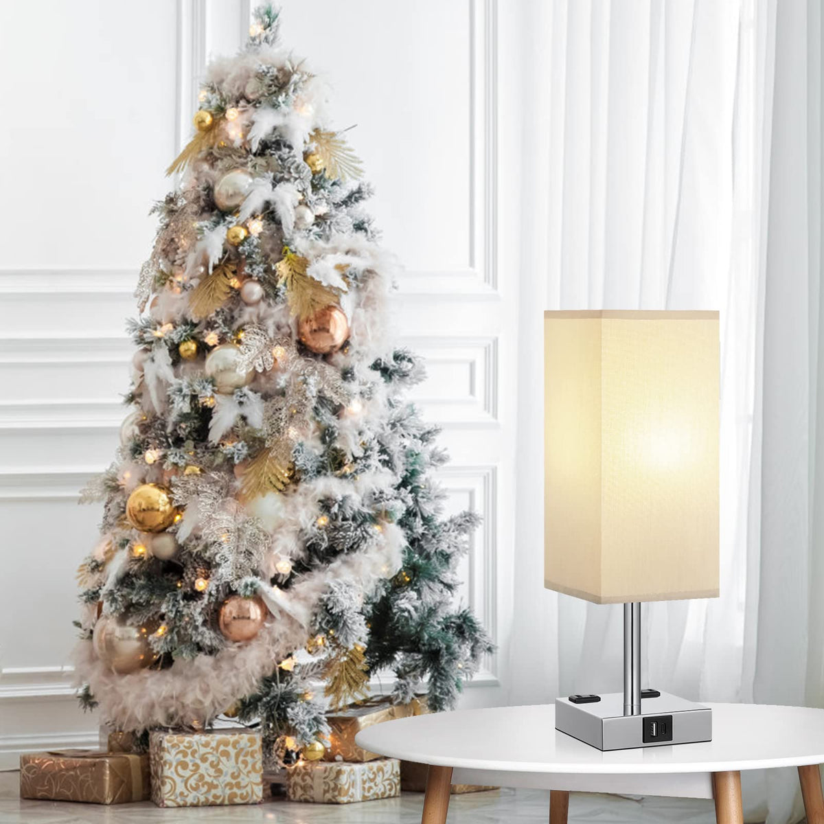 aooshine bedroom lamp suits bedside, desk, or living room needs