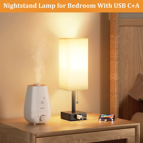 aooshine bedside lamp fits bedroom decor and nightstands.