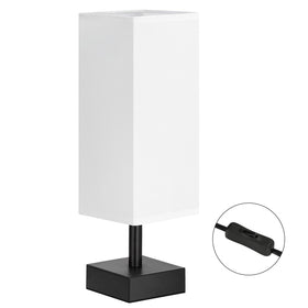 aooshine Bedside lamp with silver base side angle for versatile use
