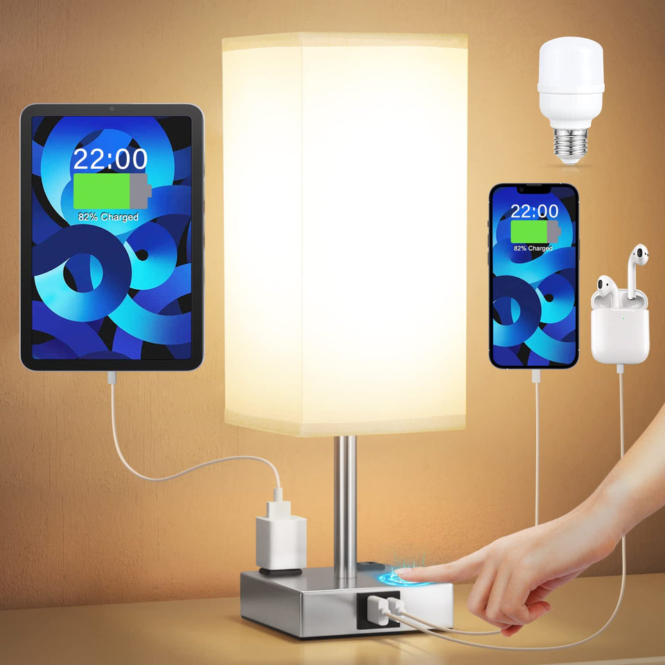 aooshine bedside lamp touch base for easy, discreet on/off at night