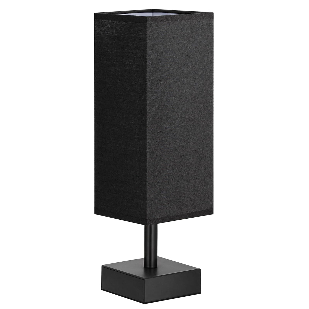 aooshine black small table lamp packaging for easy setup