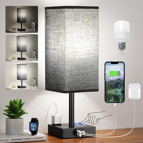 Aooshine easy-assembly nightstand lamp for quick setup.