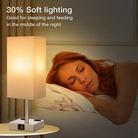 aooshine reading-friendly nightstand lamp for focused tasks