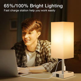 aooshine pair of lamps for balanced bedroom lighting