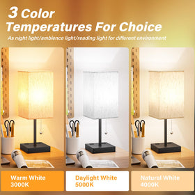aooshine pull-chain bedside lamp for easy on/off control in any bedroom