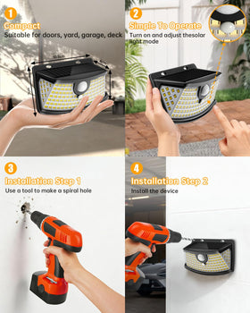 Aootek front-door lighting covers up to 26 ft of motion range.