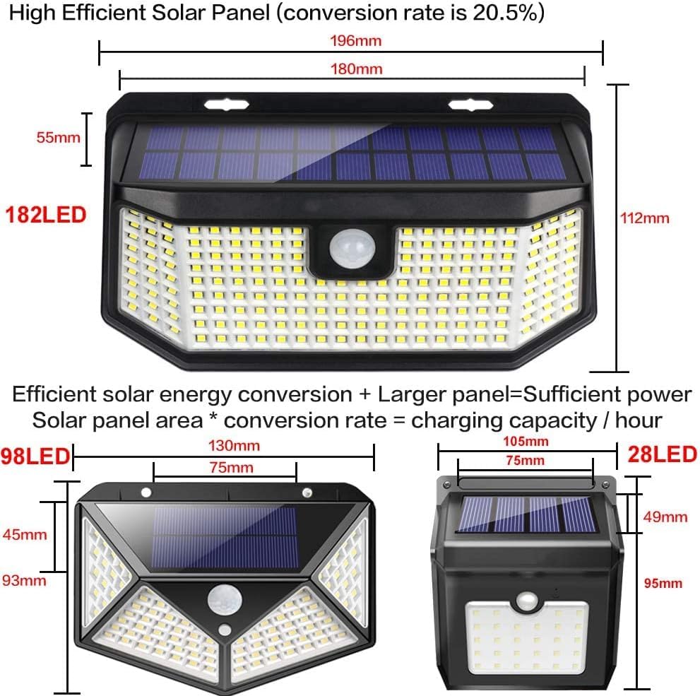 Aootek solar lights provide 270 degree wide-angle illumination for broad outdoor areas.